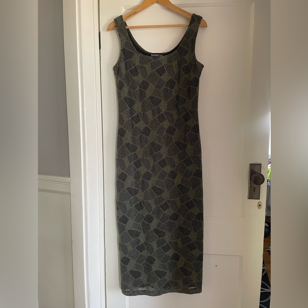 One of a kind 90s Vintage Sophisticate textured dress-medium